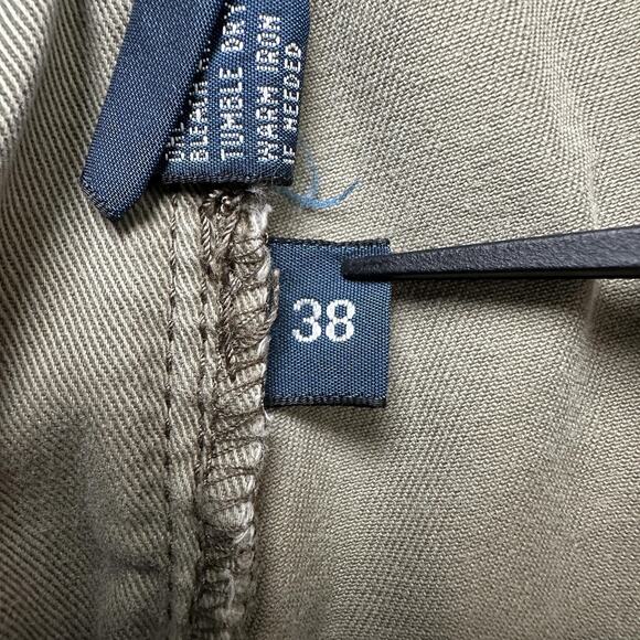 Polo Ralph Lauren Shorts Mens 38 Khaki Green Cargo Polo 67 Chino 100% Cotton - Picture 5 of 16